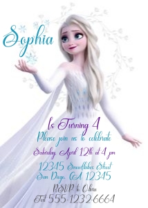 Frozen Birthday Invitation F11: 4127