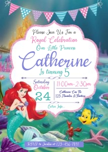 Little Mermaid Invitation Birthday: 1366989164