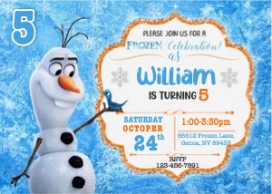 Frozen Birthday Invitation F15: 4223