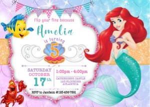 The Little Mermaid Invitation Birthday: 4288