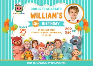 Cocomelon Birthday invitation: 4936