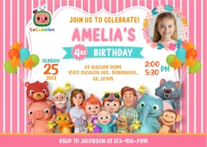 Cocomelon Birthday invitation: 4928