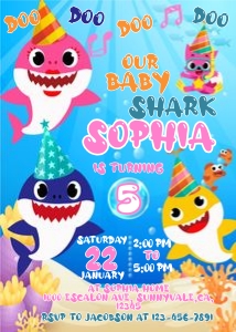 Baby Shark Birthday Invitation: 4017