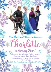Frozen Birthday Invitation F28: 4155