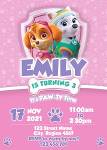 Paw patrol Invitation PAW1: 4657