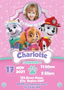 Paw patrol Invitation PAW2: 4662