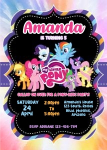 My Little Pony Invitation -V02: 4621