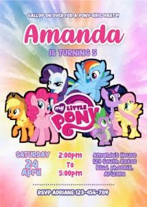 My Little Pony Invitation -V03: 4623