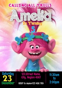 Trolls Birthday Invitation 2: 1381015201