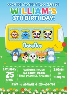 Baby Bus Invitation: 4730