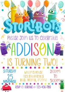 StoryBots Birthday Invitation 2: 1375434760