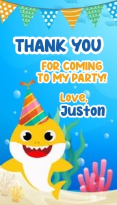 baby shark Thank you tag: 3985