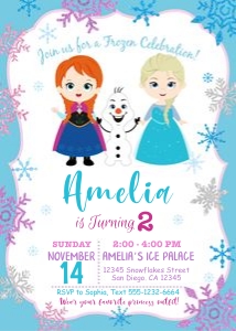 Frozen Birthday Invitation F11: 4135