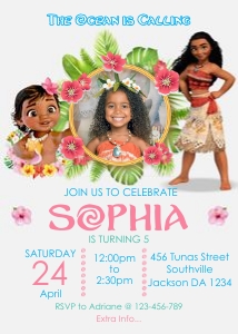Moana Birthday Invitation: 4314
