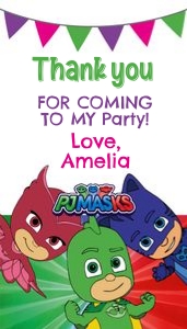PJ Masks Thank you tag: 4325