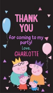 Peppa Pig Thank you tag: 4779