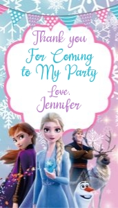 Frozen Thank you tag: 4245