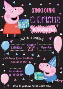Peppa Pig Invitation: 4714