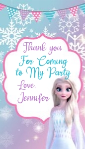 Frozen Thank you tag: 4241