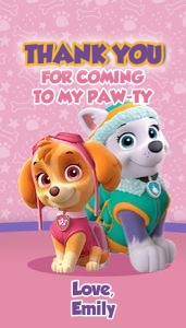 Paw Patrol Thank you tag: 4638