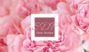 Pink Flower Design Business Card Template design preview