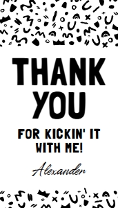 Thank you for kickin' it with me tag | 2x3.5": The Big One birthday bundle