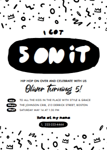 I got 5 on it birthday party invitation | Card 5x7": I got 5 on it birthday party invitation