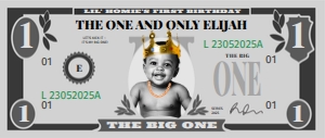 The Big One dollar bill | 6.14x2.6": The Big One dollar bill | 6.14x2.6 in