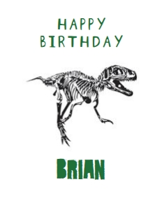 Dinosaur Party Sign 8.5x11 design preview