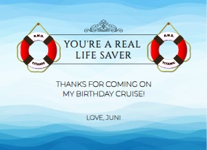 Titanic Thank You Card: Titanic Thank You Card