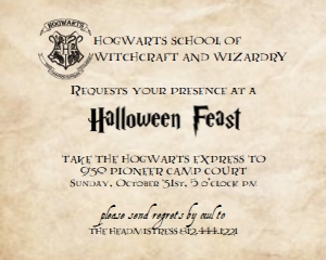 Harry Potter Invitation Suite design preview