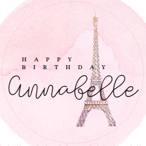 Paris Birthday design preview