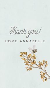 Bee - Gift Tag design preview