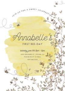 Bee Invitation design preview