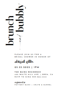 Minimal Brunch & Bubbly - A016 design preview