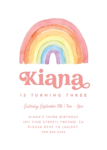 Rainbow Invitation design preview