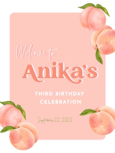 Our  Little Peach - 18x24: Sweet as a Peach Welcome Poster