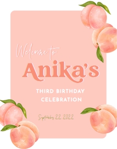 Our Little Peach - 22x28: Sweet as a Peach Welcome Poster
