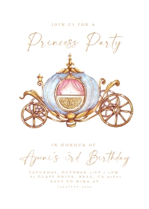 Cinderella - Simple: Cinderella Invitation - A1010
