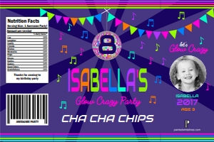 Chip Bag Wrapper Dance Party BlacklightNeon: Chip Bag Wrapper Let's Glow Crazy BlacklightNeon