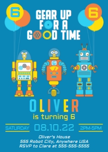 Invite Robots Blue design preview