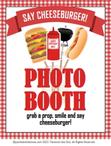 8x10 Photo Booth Sign BBQ Party: Backyard BBQ Party Package