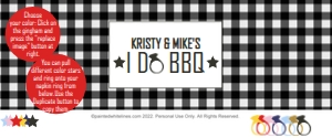 Napkin Rings I Do BBQ Party: Napkin Rings I Do BBQ Red