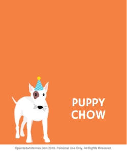 Food Labels Puppy Party Blue: Puppy Party Pack CB Blue