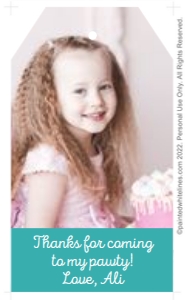 Photo Favor Tag design preview