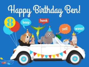 18x24 Yard Sign Pet Party Blue: Yard Sign Pet Party Blue