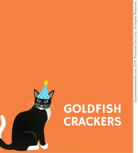 Food Labels Puppy Kitty Party Blue: Food Labels Puppy Kitty Party Blue