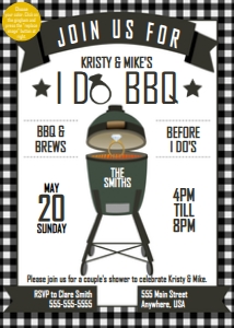 Invite I Do BBQ Kamado Grill Black design preview