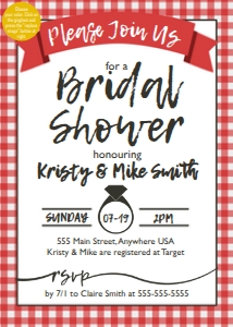 Invite Bridal BBQ design preview