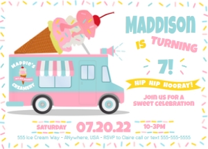 Invite Ice Cream Party design preview